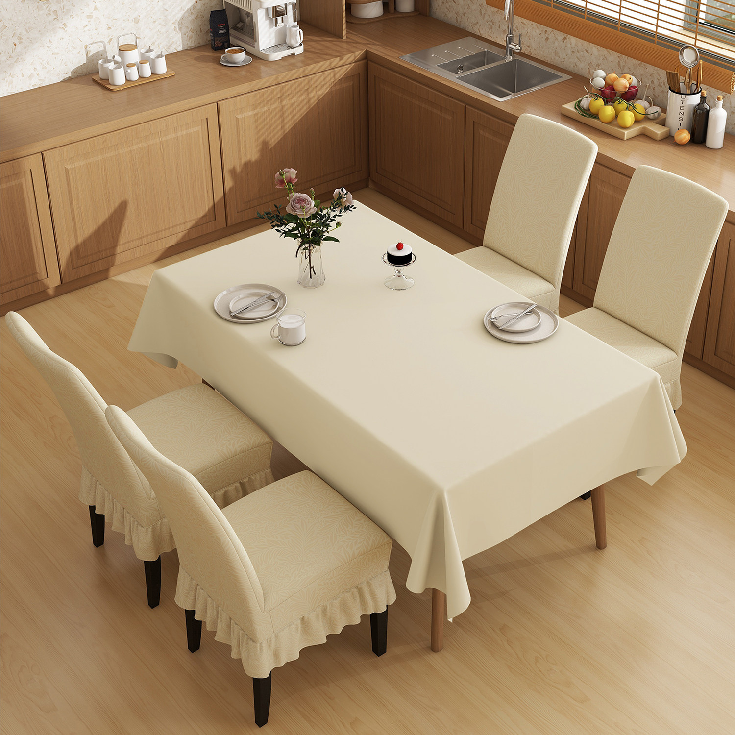 餐桌桌布和裙边椅子套餐椅垫套罩全包靠背坐垫一体四季餐厅坐垫套,居家布艺,椅套/椅垫,淘宝优惠券,粉丝福利购,淘宝优惠卷