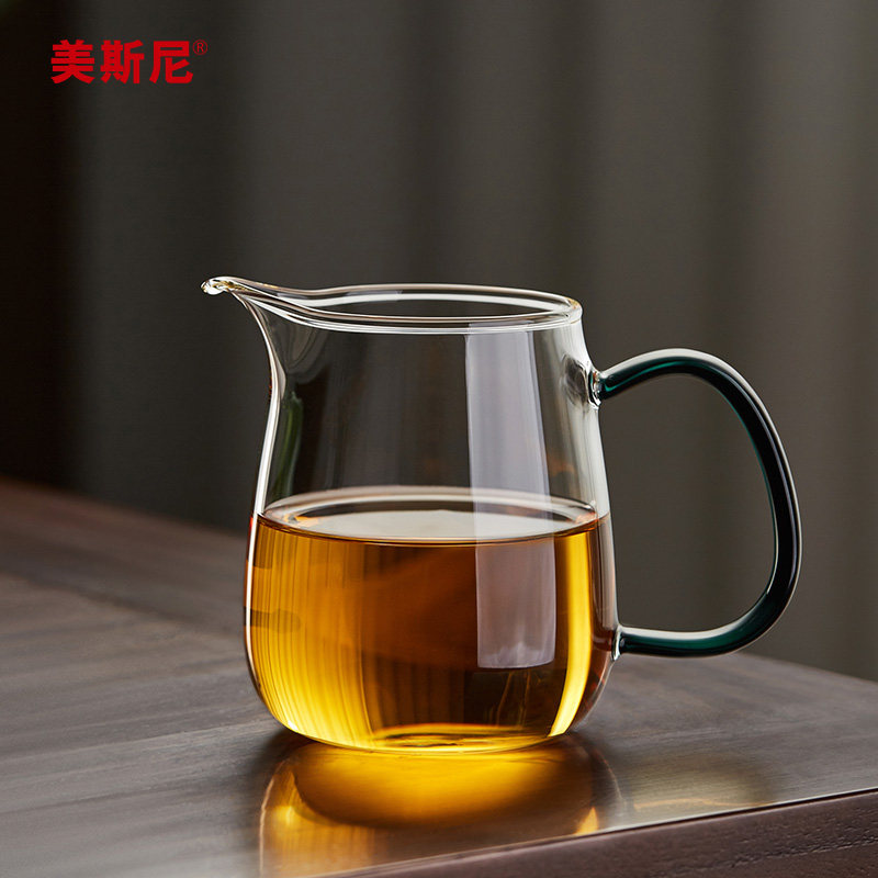 美斯尼高硼硅玻璃公道杯加厚茶具分茶器家用大号茶海单个茶漏套装,餐饮具,公道杯,淘宝优惠券,粉丝福利购,淘宝优惠卷