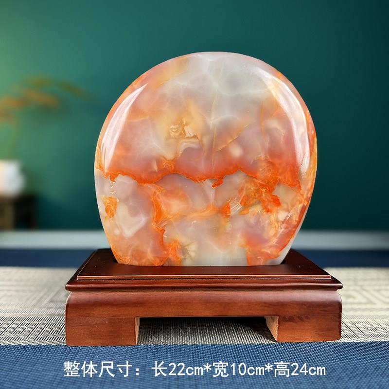天然玉石奇石客厅原石室内中式博古架摆件靠山摆件观赏泰山石敢当
