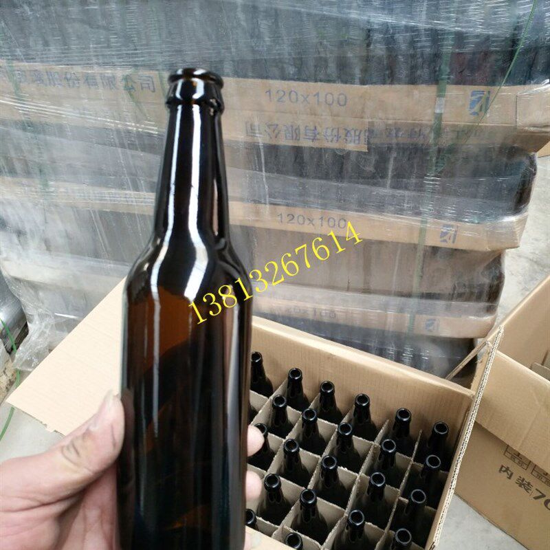 成箱出售330ml500ml棕色玻璃瓶啤酒瓶空瓶汽水瓶饮料瓶