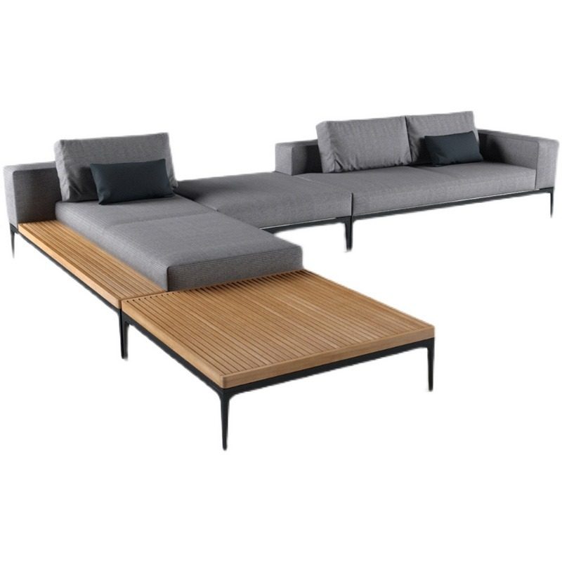 户外实木沙发家具庭院柚木美式室外露天民宿酒店防水铝合金沙发,住宅家具,户外沙发,淘宝优惠券,粉丝福利购,淘宝优惠卷