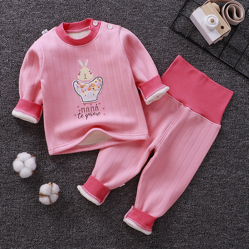 婴儿加绒内衣套装男女宝宝加厚保暖内衣长袖儿童纯棉高腰裤秋冬款,童装/婴儿装/亲子装,内衣套装,淘宝优惠券,粉丝福利购,淘宝优惠卷