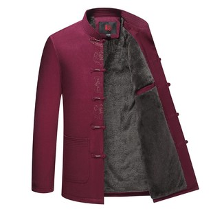 春秋季唐装男外套中老年爸爸衣服中国风老人生日薄款夹克爷爷男装