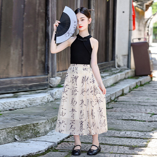 女童汉服半身裙套装2023夏季新款儿童国风女孩夏天高端中式马面裙