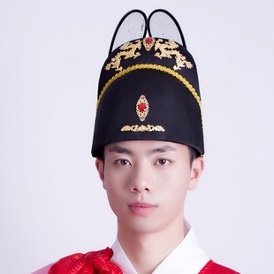 曹县汉服明制乌纱翼善冠羽毛新郎帽圆领袍飞鱼服龙袍蟒袍皇帝帽子