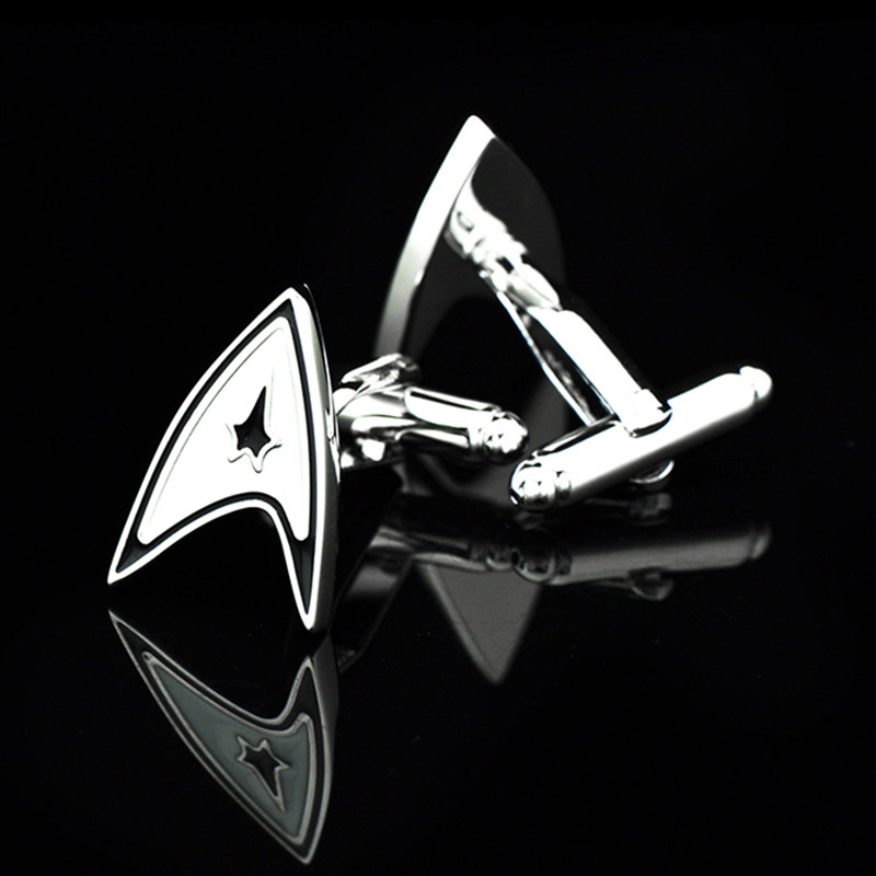 INBEV FRENCH METAL CUFFLINKS WHITE STEEL PLATED ENAMEL FRENCH SHIRT CUFFLINKS F460