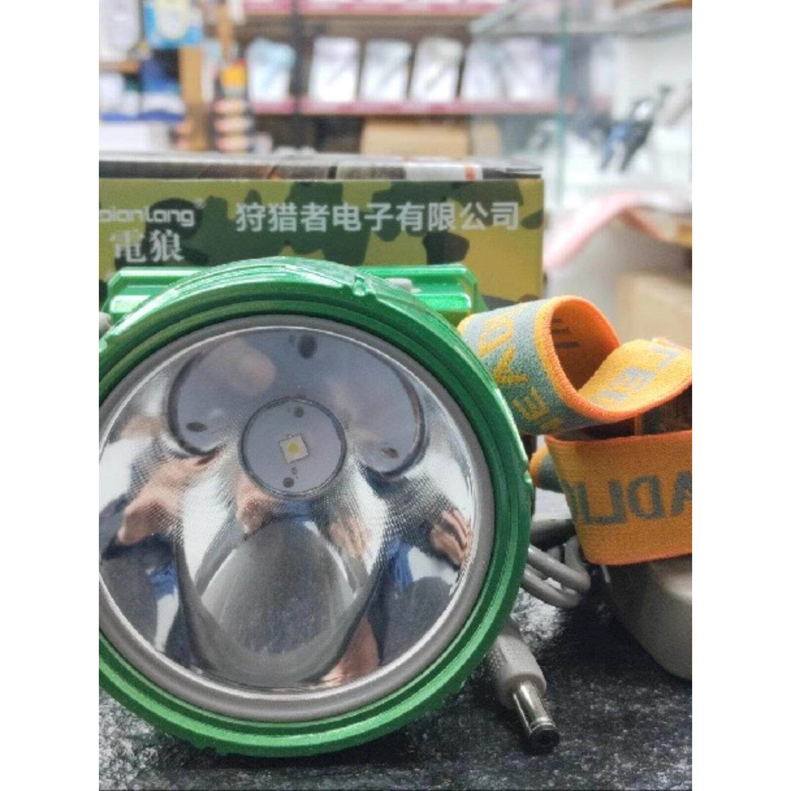电狼强光头戴超亮白激光头灯应急灯维修工具灯红蓝警示灯钓鱼灯