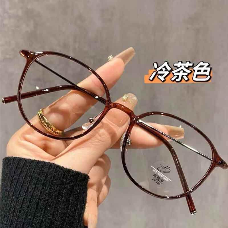 显年轻老花眼镜女品牌高档正品时尚超轻高清平光防蓝光老光老花眼