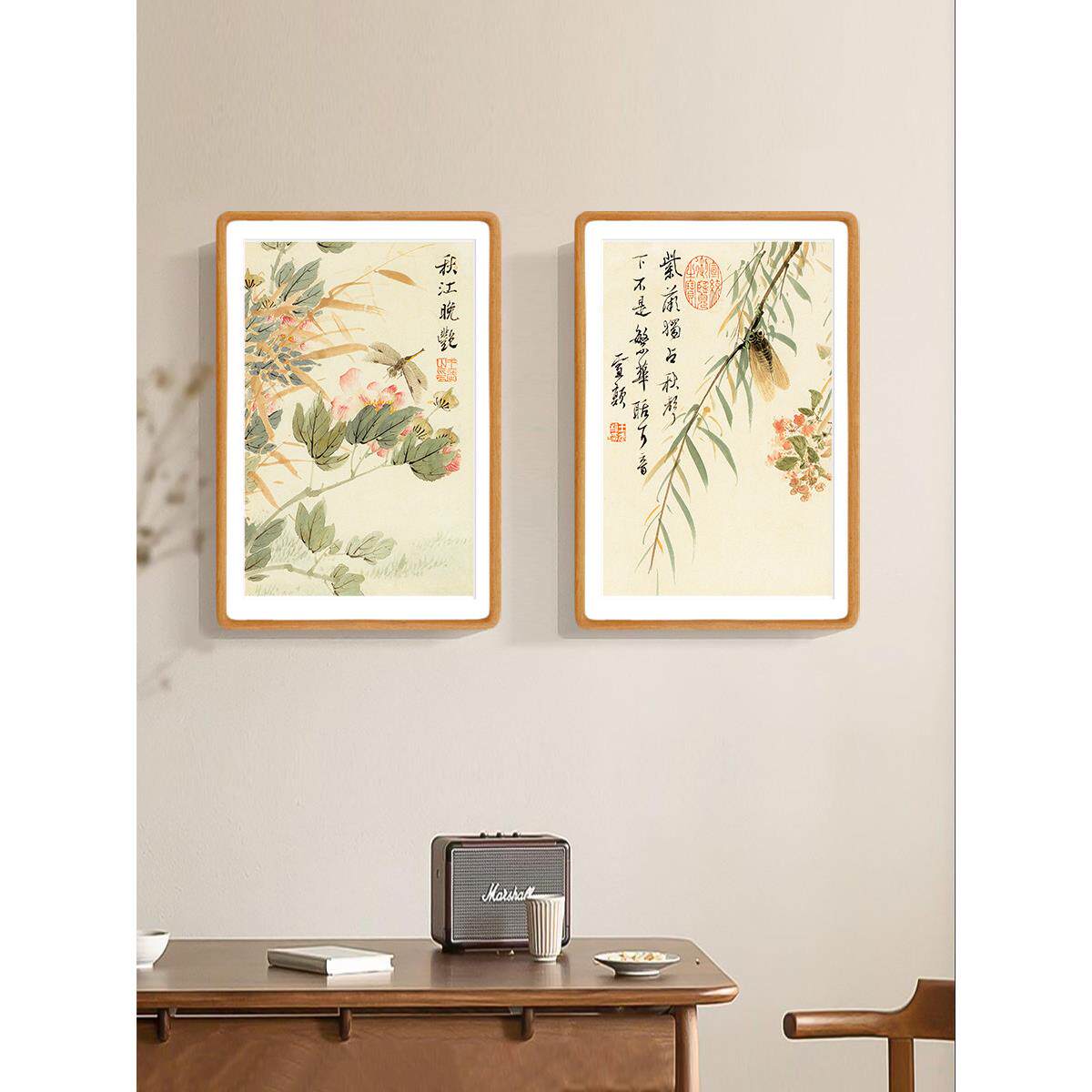 王武麒和家禽画中国画花鸟挂画客厅入口餐厅新中式风格中式茶室书