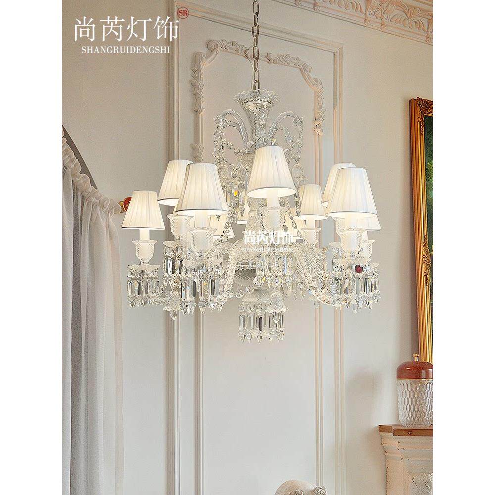 法式经典灯具别墅挑空客厅水晶卧室餐厅轻奢中空复式楼艺术吊灯