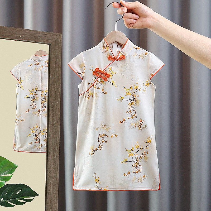 民国风汉服女童旗袍夏季2024新款儿童唐装短袖连衣裙中式女孩古装,童装/婴儿装/亲子装,旗袍,淘宝优惠券,粉丝福利购,淘宝优惠卷