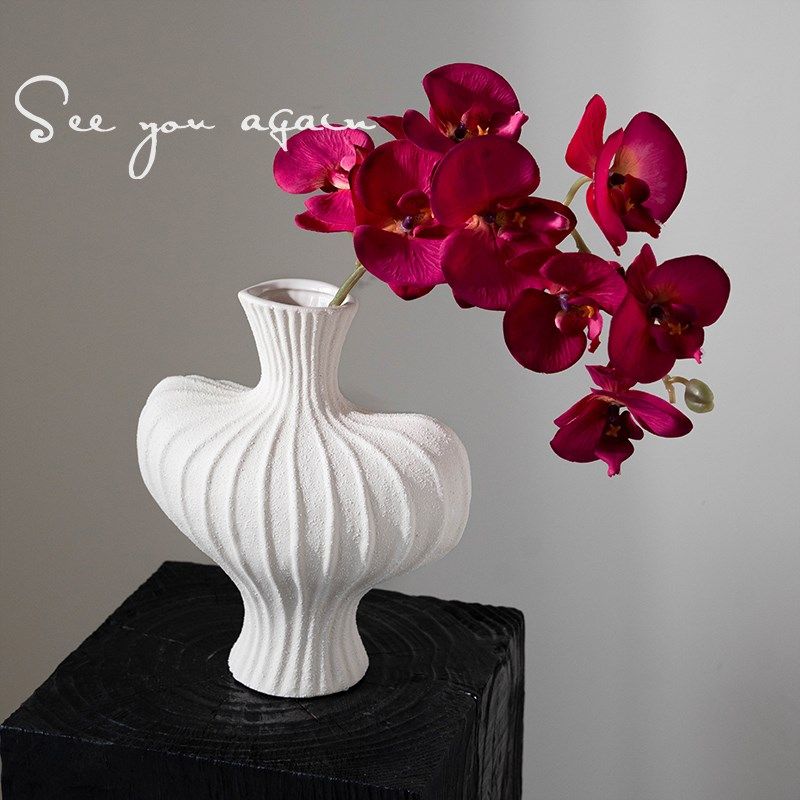 法式高级感陶瓷花瓶复古艺术设计感摆件客厅插花水培鲜花桌面装饰,家居饰品,花瓶,淘宝优惠券,粉丝福利购,淘宝优惠卷