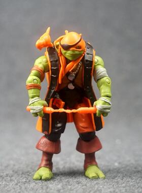 playmates忍者神龟系列公仔四肢可动5寸人偶多版本场景摆件模型
