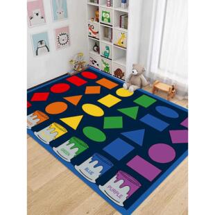 幼儿园阅读区地毯儿童早教中心地垫室内教室音乐图书区可定制logo