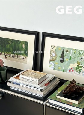 gege中古风客厅组合装饰画法式国风沙发背景墙挂画高级感艺术画