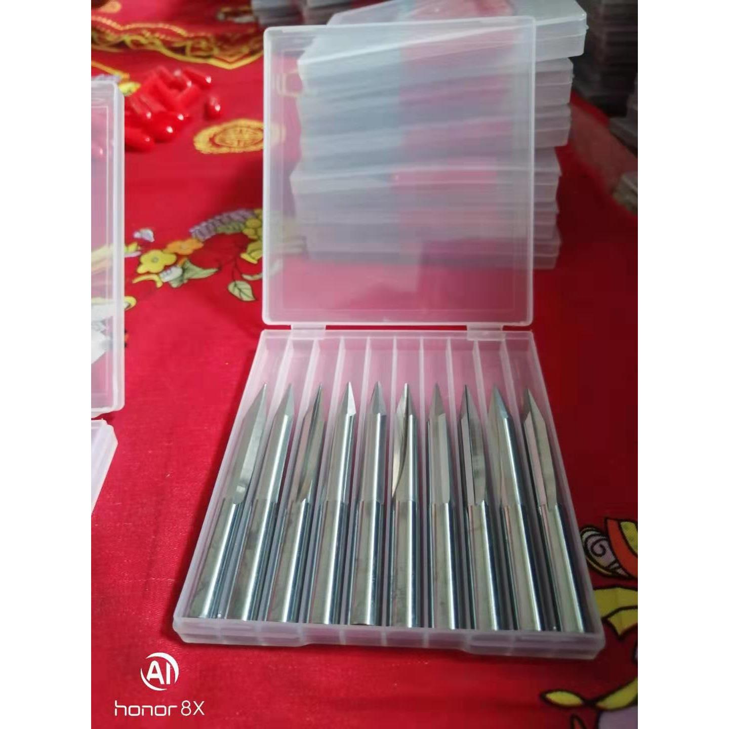 博瑞10支6mm8mm双刃直槽尖刀木工雕刻刀浮雕刀电脑雕刻机刀具木雕