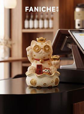 新款招财猫开业摆件家用旺宅发财猫开业送礼前台桌面氛围布置礼品