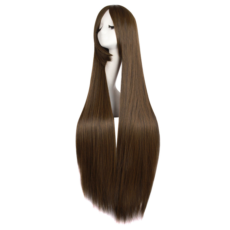 潼漫假发女长发动漫cos万用100cm超长棕色齐斜刘海假毛长直发头套,美发护发/假发,演出假发,淘宝优惠券,粉丝福利购,淘宝优惠卷
