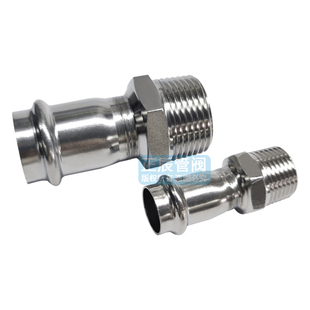 304双卡压式外丝直通水管配件接头穿线管薄壁不锈钢卡压管件大全