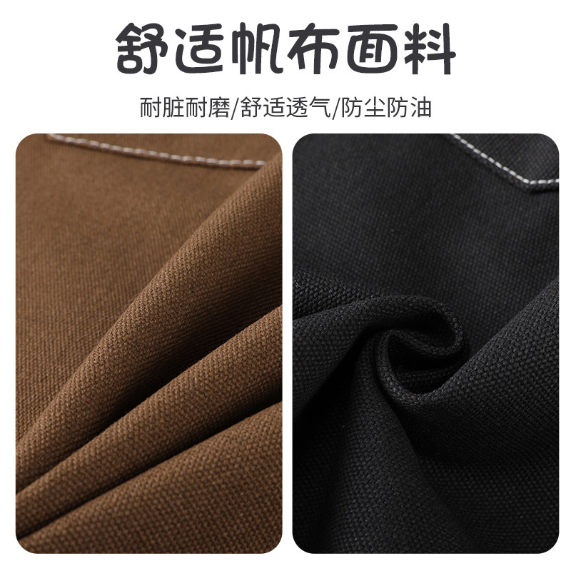 防油污围腰女帆布围裙加厚印字logo餐饮咖啡店专用工作服家用厨房,家庭/个人清洁工具,围裙,淘宝优惠券,粉丝福利购,淘宝优惠卷