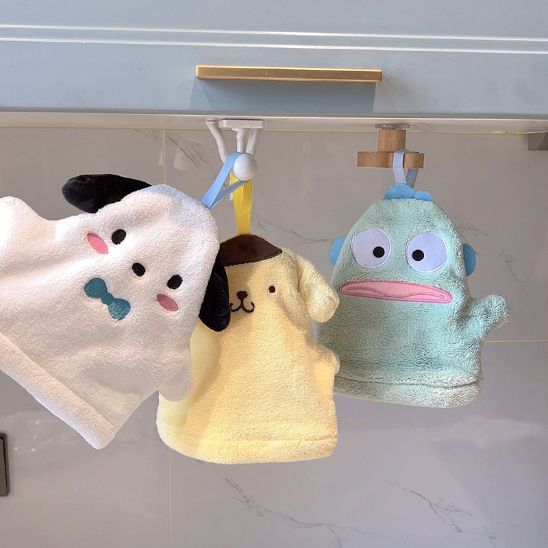 可爱小狗厨房擦手巾珊瑚绒吸水化妆室挂式方巾宿舍擦脚布洗手毛巾,家庭/个人清洁工具,厨房擦手巾,淘宝优惠券,粉丝福利购,淘宝优惠卷