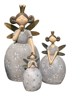 户外花园大号天使装饰摆件美式乡村做旧复古落地庭院园艺景观摆件