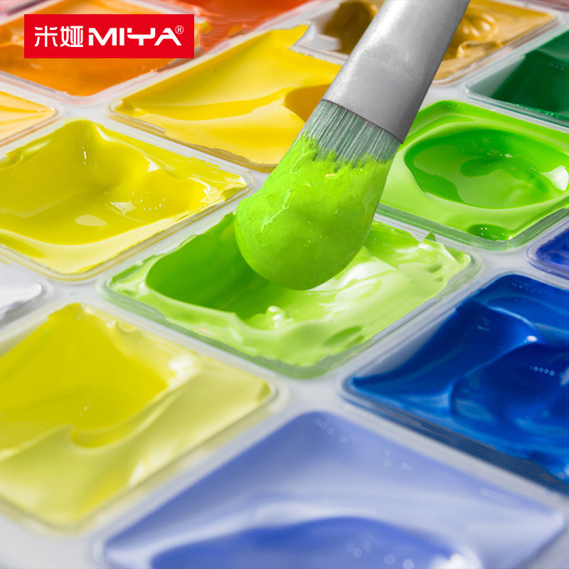 米娅水粉颜料果冻颜料套装初学者集训艺考学生用水粉画颜料35色42,文具电教/文化用品/商务用品,水粉颜料,淘宝优惠券,粉丝福利购,淘宝优惠卷