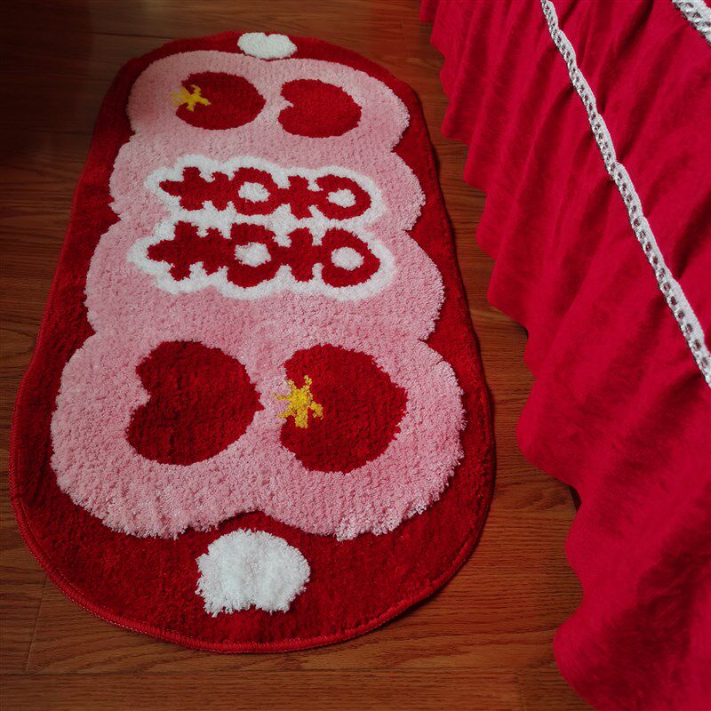 婚礼喜庆植绒地毯入户门吸水防滑脚垫卫生间浴室柔软植绒卧室地毯,居家布艺,床边毯,淘宝优惠券,粉丝福利购,淘宝优惠卷