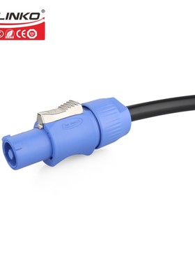 凌科YF-24蓝色3芯快速插拔led广告显示屏电源航空插头防水连接器