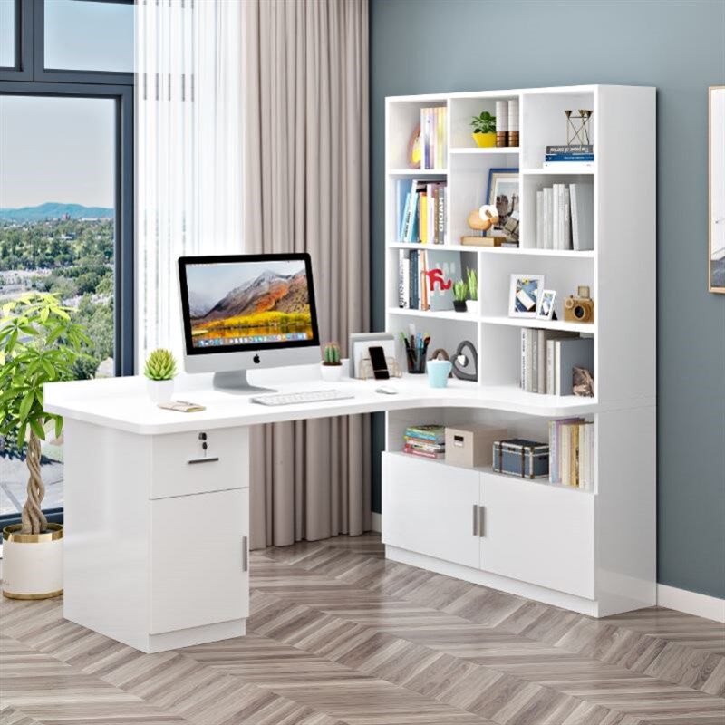 书桌书柜一体实木转角电脑桌小户型家用儿童卧室拐角学习桌新款,商业/办公家具,成套商业设施家具,淘宝优惠券,粉丝福利购,淘宝优惠卷