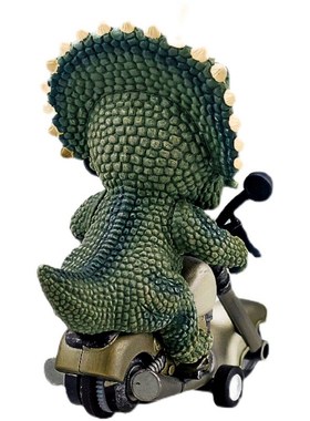 就一分钟!一个的欢乐!看看三角龙骑上心爱的小摩托惯性恐龙玩具