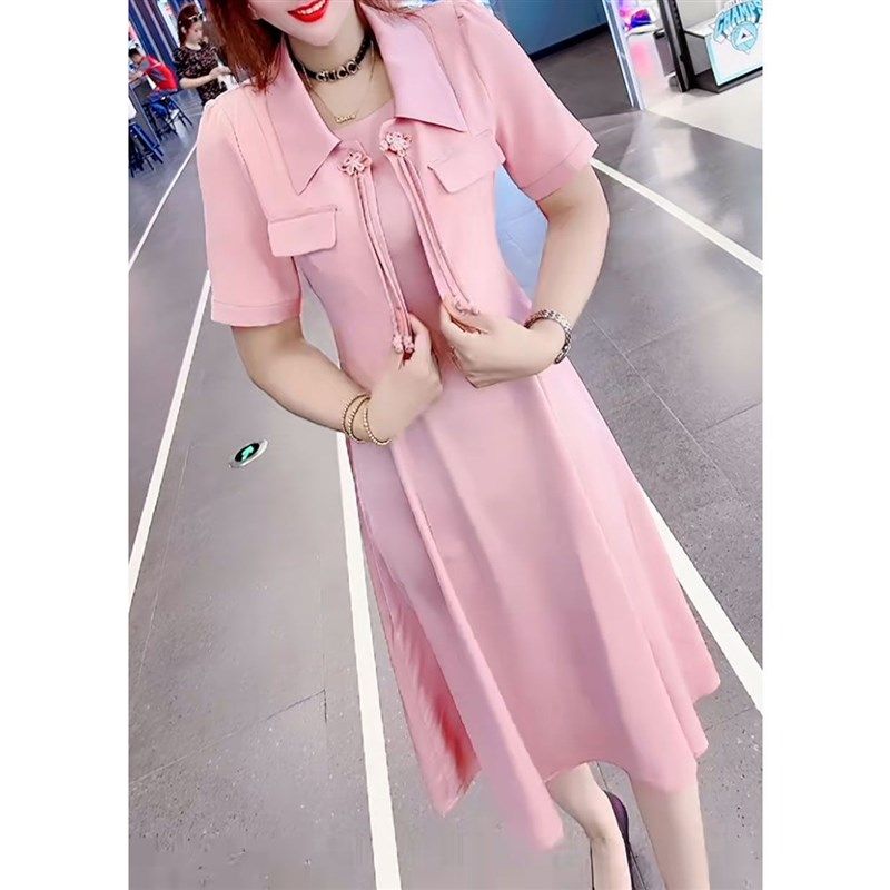 2024夏季新款女装气质显瘦短款西装外搭裙子两件套小个子西服套装