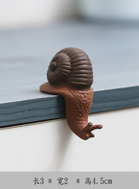 创意陶瓷可爱蜗牛摆件茶宠茶盘装饰紫砂多肉盆景鱼缸园艺动物装饰