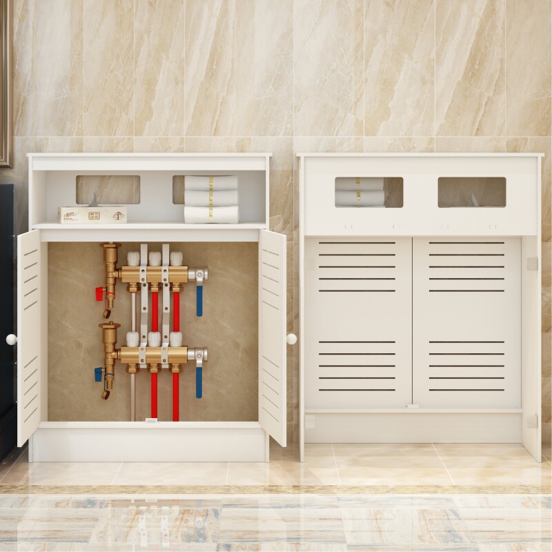 地暖分水器遮挡储物柜暖气阀门水表管道多媒体遮丑柜创意收纳罩子
