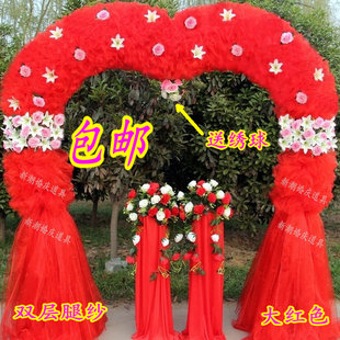 绢花拱门婚庆花门幸福门开业店庆活动拱门花拱门道具婚礼花门