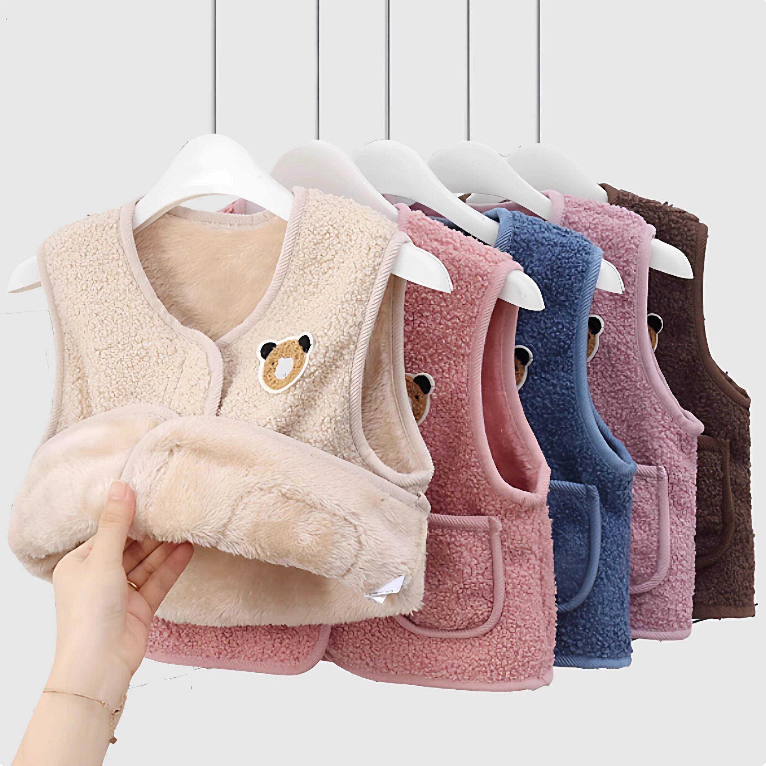 儿童马甲女童羊羔绒秋冬季男童宝宝棉背心加绒6保暖内外穿3岁洋气