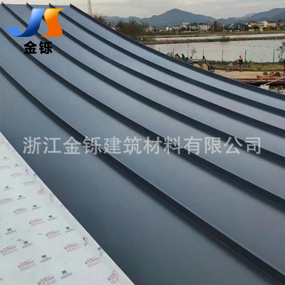 铝镁锰板0.8mm学校展馆建材25-300铝镁锰矮立双锁边金属屋面系统