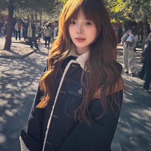夹克棉服上衣 加绒加厚宽松显瘦短款 初冬羊羔毛牛仔外套女冬季 新款