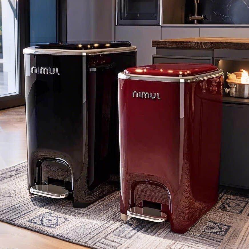 垃圾桶家用客厅现代轻奢高档高颜值大容量2025新款带盖子脚踏式厕