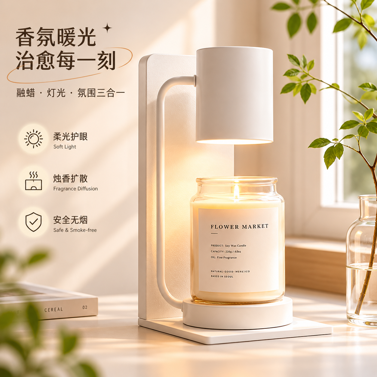 卧室房间蜡烛灯助眠氛围台灯