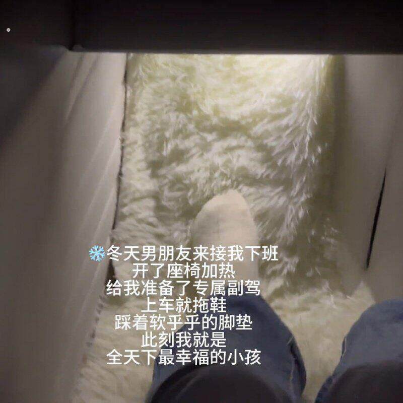 副驾驶毛绒脚垫汽车加厚地垫女朋友专用送给女朋友的专属实用礼物
