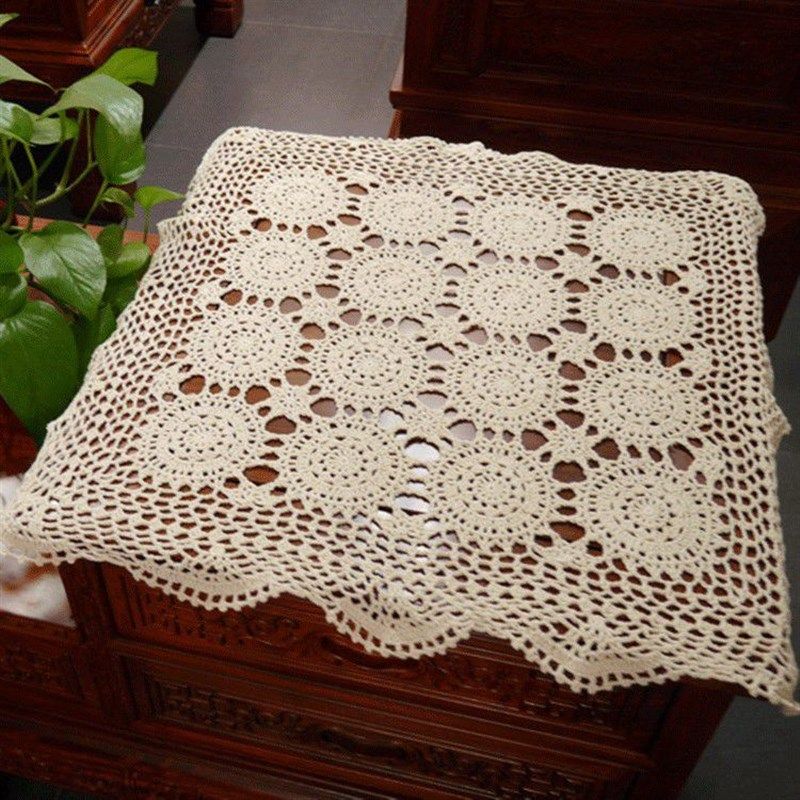 手工棉线编织钩花镂空田园文艺茶几沙发餐桌布家倶家电盖巾垫精品,居家布艺,桌布,淘宝优惠券,粉丝福利购,淘宝优惠卷