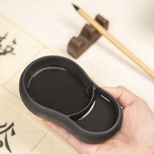 天然原石葫芦砚台可研墨保湿不干墨文房毛笔书法专用歙砚带盖高档