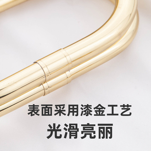 冲锋号乐器老式大步号吹号小号红军道具全身喇叭黄铜漆金材质军号