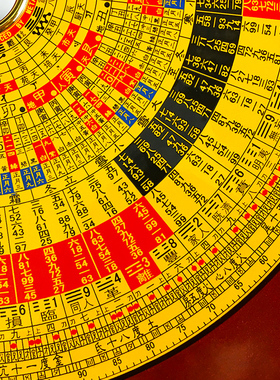 罗盘高精度9寸玄空飞星盘八九运专业随身携带黄铜八卦罗经仪罗庚