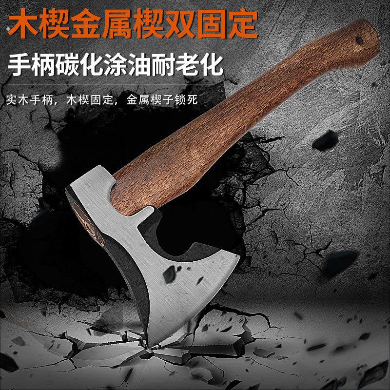 户外长柄手斧便携劈柴露营斧子锻造飞机木工开山尼曼斧头手工锻打