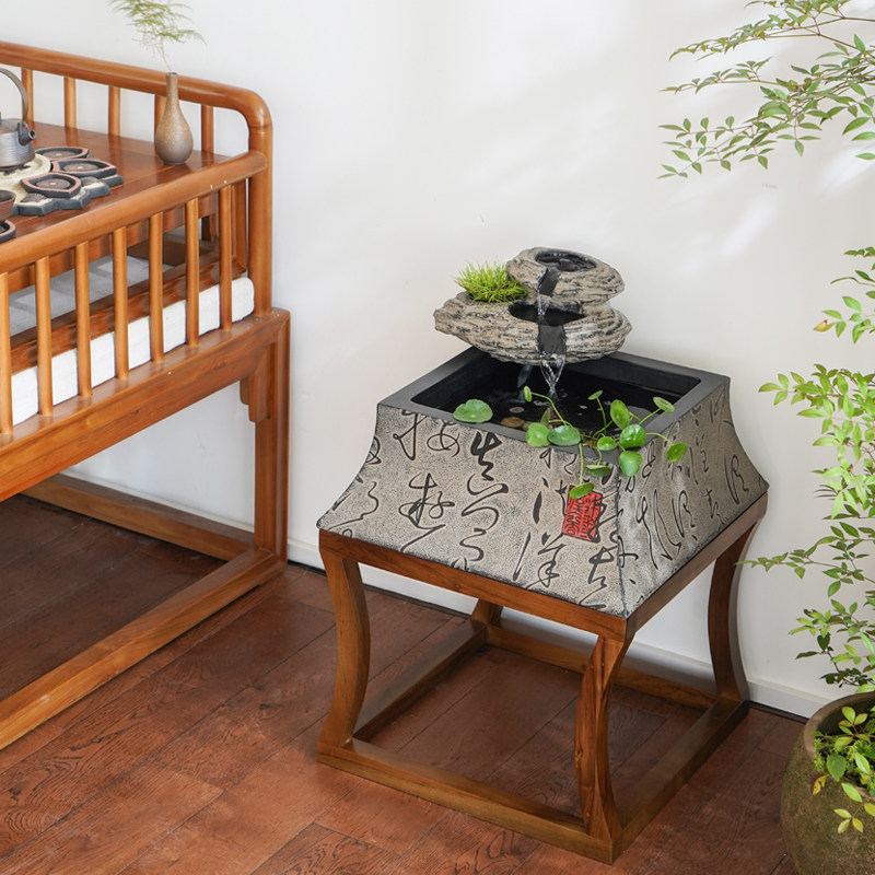 汉韵堂创意落地流水摆件中式客厅书房中式循环水景观室内喷泉景观,家居饰品,流水摆件,淘宝优惠券,粉丝福利购,淘宝优惠卷