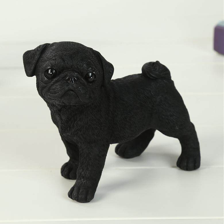 新品创意车载巴哥犬摆件生肖狗小动物生日送礼树脂工艺车饰品混批