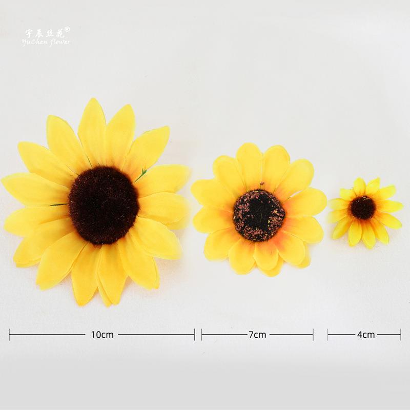 DIY仿真花 手工太阳花向日葵 绢花布花菊花向阳花假花花头