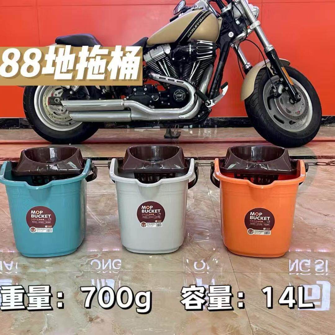 加厚手压拖把桶塑料拖把桶旋转挤水桶带滑轮拖地桶墩布拖布甩干桶